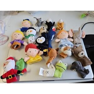 Finger Puppets Ikea Dream Star Unmarked Lot Of 19 People Burd Shark Deer Rat Etc